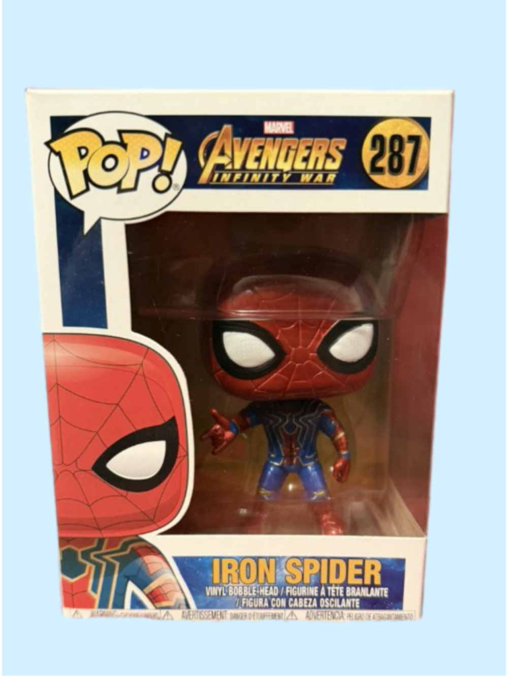 Funko Pop! #287 Iron Spider Action Figure One Size Red Blue